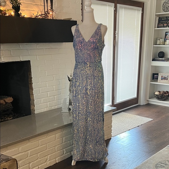 Night Way Collections Dresses & Skirts - Night Way Collections Iridescent Sequin Maxi Dress